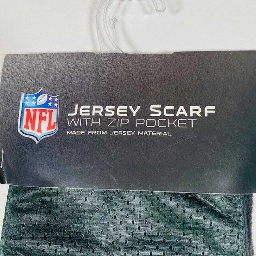 New York Jets NFL Jersey Scarf with Hidden Zip Pocket 60